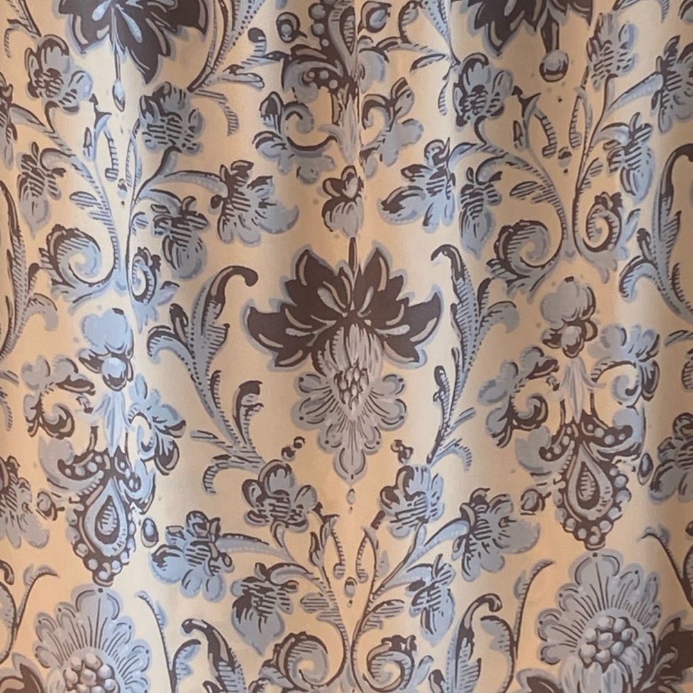 LOFT  Whimsical Vintage Print Blouse Long-sleeve Like New Beautiful - Picture 12 of 12